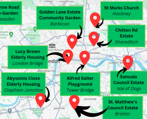 Green Sites Map - square for get involved